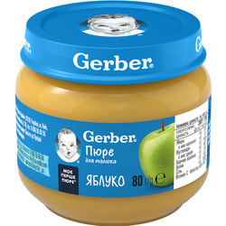 Пюре фруктовое детское NESTLE GERBER (Нестле Гербер) Яблоко 80 г