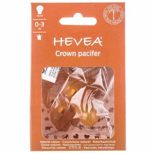Пустушка каучукова кругла HEVEA (Хевея) Crown для дітей з 0 до 3 місяців
