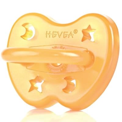 Пустышка каучуковая анатомическая HEVEA (Хевея) Star and Moon для детей с 0 до 3 месяцев