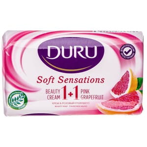 Мыло туалетное твердое DURU (Дуру) Soft Sensations (Софт сенсейшенс) Крем и розовый грейпфрут 80 г