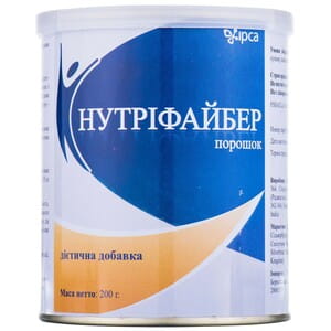 Нутріфайбер порошок для приготування розчину для внутрішнього застосування клітковина для нормалізації травлення контейнер 200 г