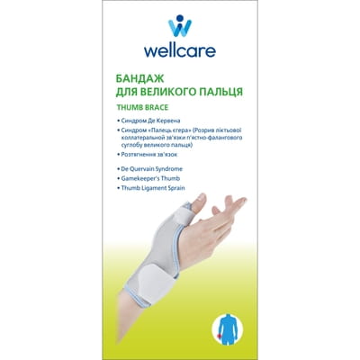 Бандаж для великого пальця руки WellCare (ВеллКеа) модель 42005 M/R розмір M правий