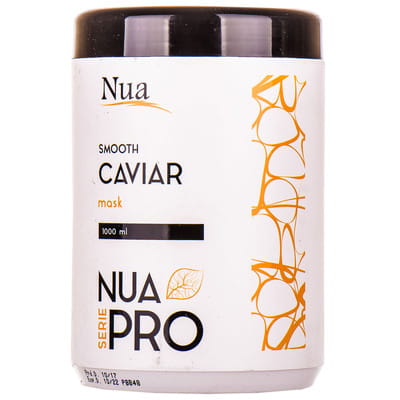 Маска для волосся NUA PRO (Нуа Про) розгладжуюча та зволожуюча з чорною ікрою 1000 мл