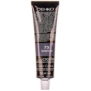 Крем-краска для волос C:EHKO (Цеко) C:COLOR цвет 73 медный тициан: крем-краска туба 50 мл + окислитель 50 мл + бальзам для волос 10 мл + перчатки