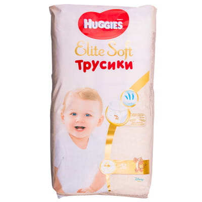 Подгузники-трусики для детей HUGGIES (Хаггис) Elite Soft (Элит софт) 4 от 9 до 14 кг 42 шт