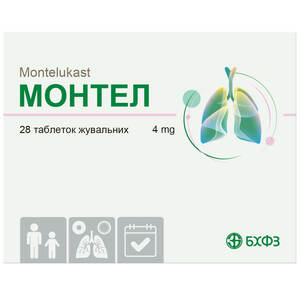 Монтел табл. жевательные 4мг №28