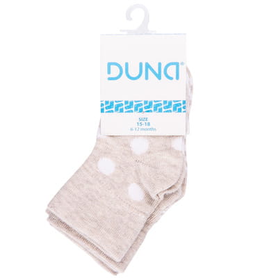 Носки для младенцев DUNA (Дюна) 59 демисезонные хлопковые цвет серо-бежевый размер (стопа) 10-12 см 3 пары