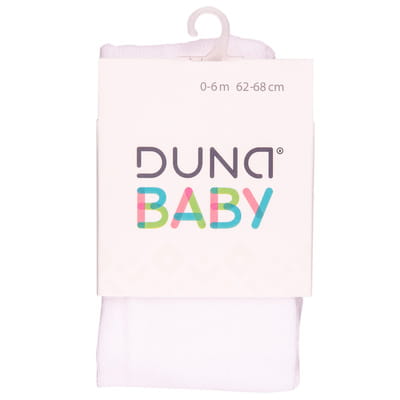 Колготки для младенцев DUNA (Дюна) 489 однотонные демисезонные хлопковые цвет белый размер 62-68