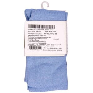 Колготки для младенцев DUNA (Дюна) 489 однотонные демисезонные хлопковые цвет голубой размер 80-86