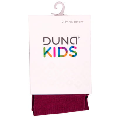 Колготки детские DUNA (Дюна) 489 однотонные демисезонные хлопковые цвет бордо размер (рост) 98-104 см