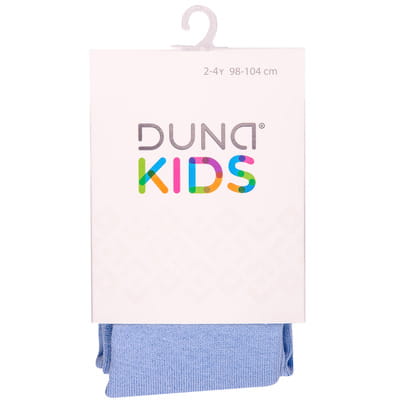 Колготки детские DUNA (Дюна) 489 однотонные демисезонные хлопковые цвет голубой размер (рост) 98-104 см