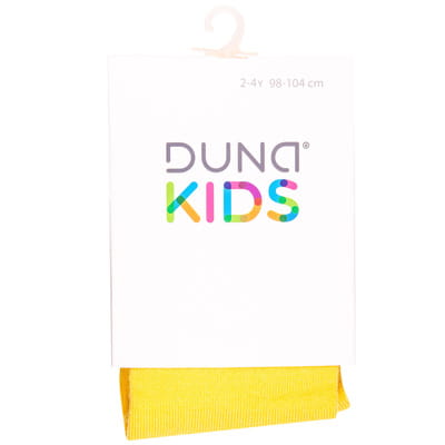 Колготки детские DUNA (Дюна) 489 однотонные демисезонные хлопковые цвет желтый размер (рост) 98-104 см