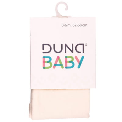Колготки для младенцев DUNA (Дюна) 489 однотонные демисезонные хлопковые цвет молочный размер 62-68
