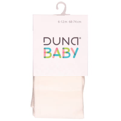 Колготки для младенцев DUNA (Дюна) 489 однотонные демисезонные хлопковые цвет молочный размер 68-74