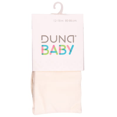 Колготки для младенцев DUNA (Дюна) 489 однотонные демисезонные хлопковые цвет молочный размер 80-86