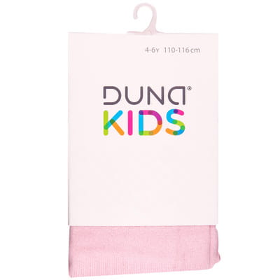 Колготки детские DUNA (Дюна) 489 однотонные демисезонные хлопковые цвет светло-розовый размер (рост) 110-116 см