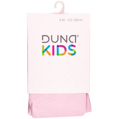 Колготки детские DUNA (Дюна) 489 однотонные демисезонные хлопковые цвет светло-розовый размер (рост) 122-128 см
