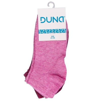 Носки детские DUNA (Дюна) 57 короткие однотонные демисезонные хлопковые цвет розовый размер (стопа) 16-18 см 3 пары