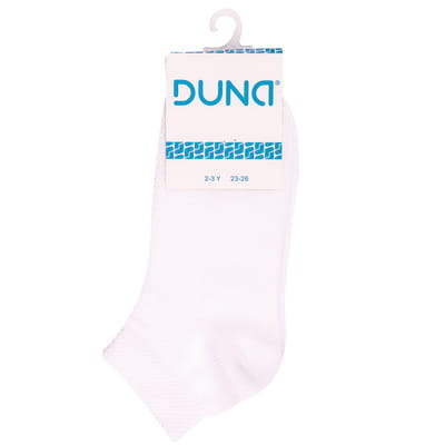 Носки детские DUNA (Дюна) 427 в сеточку демисезонные хлопковые цвет белый размер (стопа) 16-18 см 1 пара