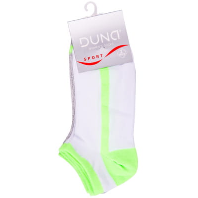 Носки женские DUNA (Дюна) 1013 короткие спортивные демисезонные хлопковые цвет светло-серый размер (стопа) 21-23 см 2 пары