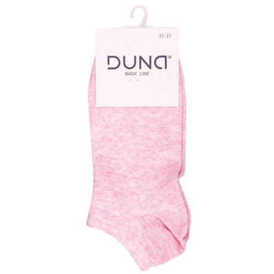 Носки женские DUNA (Дюна) 307 короткие однотонные демисезонные хлопковые цвет розовый размер (стопа) 21-23 см 1 пара