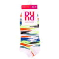 Носки женские DUNA (Дюна) 8013 короткие яркие демисезонные хлопковые цвет белый размер (стопа) 21-23 см 1 пара