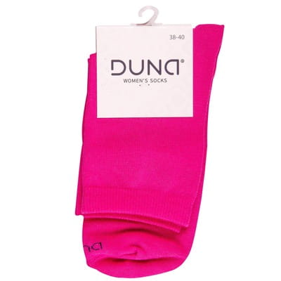 Носки женские DUNA (Дюна) 8022 однотонные демисезонные хлопковые цвет малиновый размер (стопа) 23-25 см 1 пара