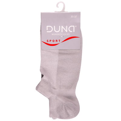 Носки женские DUNA (Дюна) 862 в сеточку летние хлопковые цвет светло-серый размер (стопа) 21-23 см 1 пара