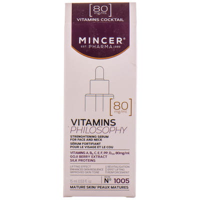 Сыворотка для лица и шеи MINCER PHARMA (Минцер Фарма) Vitamins Philosophy №1005 укрепляющая для зрелой кожи 15 мл
