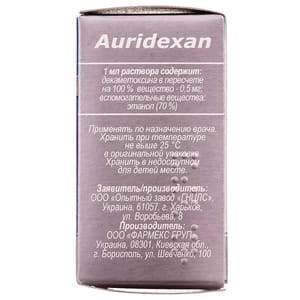 Аурідексан крап. вушні 0,5мг/мл фл. 5мл