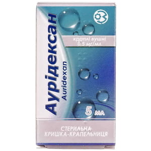 Аурідексан крап. вушні 0,5мг/мл фл. 5мл