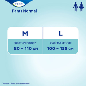 Підгузки-труси для дорослих TENA (Тена) Pants Normal Medium (Нормал медіум) 30 шт