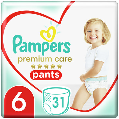 Подгузники-трусики для детей PAMPERS Premium Care (Памперс Премиум) Pants 6 от 15+ кг 31 шт