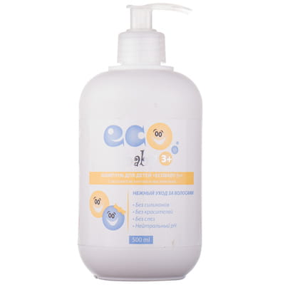 Шампунь для детей ECO BABY 3+ (Эко беби) с экстрактом хлопка и маслом льна 500 мл