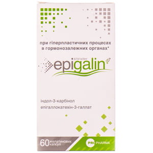 Епігалін капсули при гіперпластичних процесах в гормонзалежних органах чоловіків і жінок флакон 60 шт