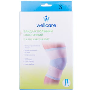 Бандаж на колінний суглоб WellCare (ВеллКеа) модель 52019 еластичний розмір S