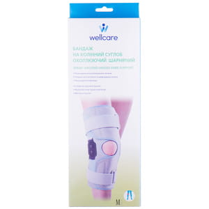 Бандаж на колінний суглоб WellCare (ВеллКеа) модель 52013 охоплюючий шарнірний розмір M