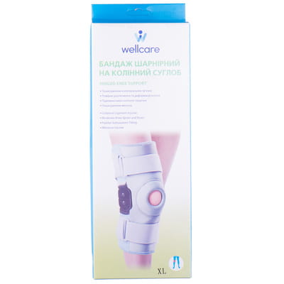 Бандаж на колінний суглоб WellCare (ВеллКеа) модель 52012 шарнірний розмір XL