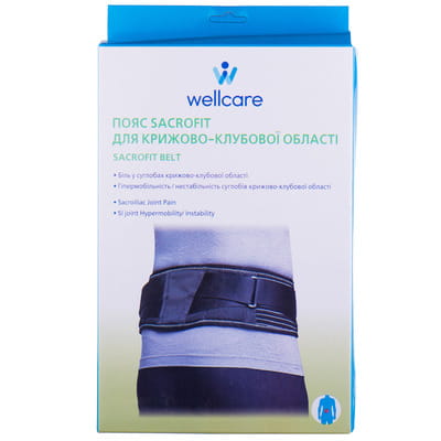 Бандаж поясничный WellCare (ВеллКеа) модель 23601 Sacrofit (Сакрофит) размер S