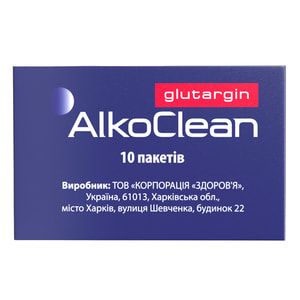 Глутаргін Алкоклін пор.д/орал. р-ну 1г/3г пак. 3г №10