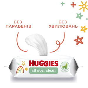 Салфетки влажные детские HUGGIES (Хаггис) All Over Clean 56 шт