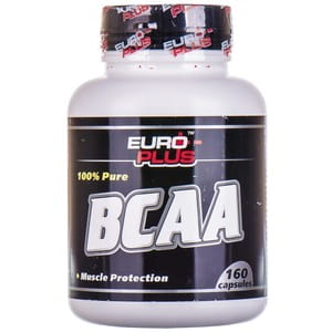 Аминокомплекс для спортсменов EURO PLUS (Евро Плюс) BCAA (Всаа) капсулы флакон 160 шт