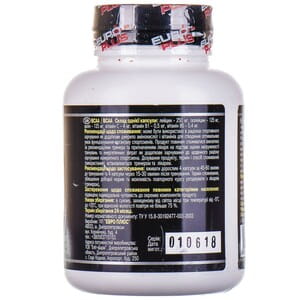 Аминокомплекс для спортсменов EURO PLUS (Евро Плюс) BCAA (Всаа) капсулы флакон 160 шт