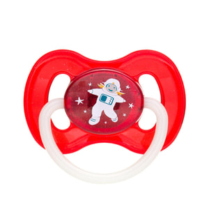 Пустышка латексная CANPOL (Канпол) артикул 23/222_red Space круглая от 6 до 18 месяцев цвет красный
