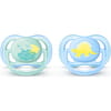 Пустушка силіконова ортодонтична AVENT (Авент) SCF 344/20 Ultra Air з декором для хлопчиків від 0 до 6 місяців 2 шт