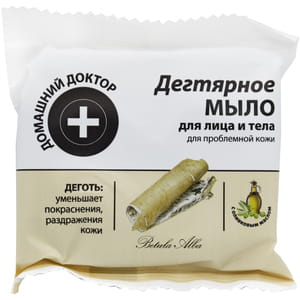 Мыло для лица и тела Домашний Доктор Дегтярное для проблемной кожи 70 г