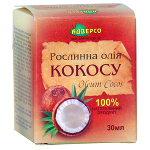 Масло косметическое Адверсо Кокосовое твердое 30 мл