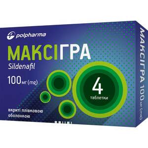 Максигра табл. п/о 100мг №4