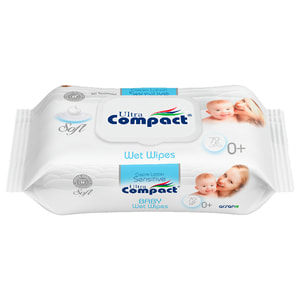 Салфетки влажные ULTRA COMPACT (Ультра компакт) детские Sensitive с клапаном 72 шт