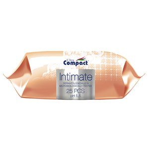 Салфетки влажные ULTRA COMPACT (Ультра компакт) для интимной гигиены с клапаном 25 шт